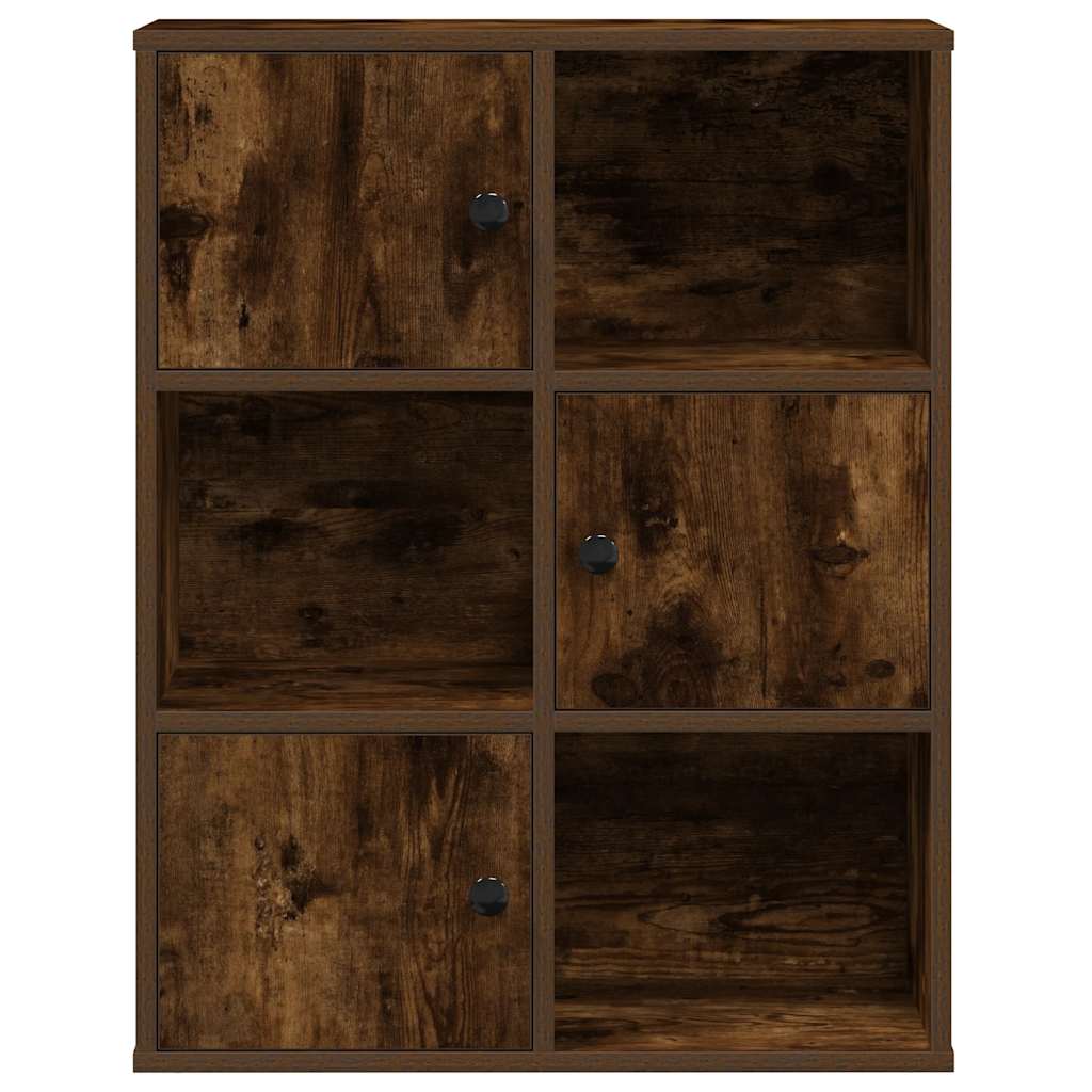 Libreria Rovere Fumo 60x24x76,5 cm in Legno Multistrato