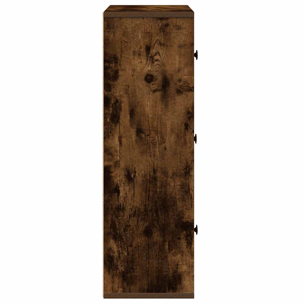 Libreria Rovere Fumo 60x24x76,5 cm in Legno Multistrato