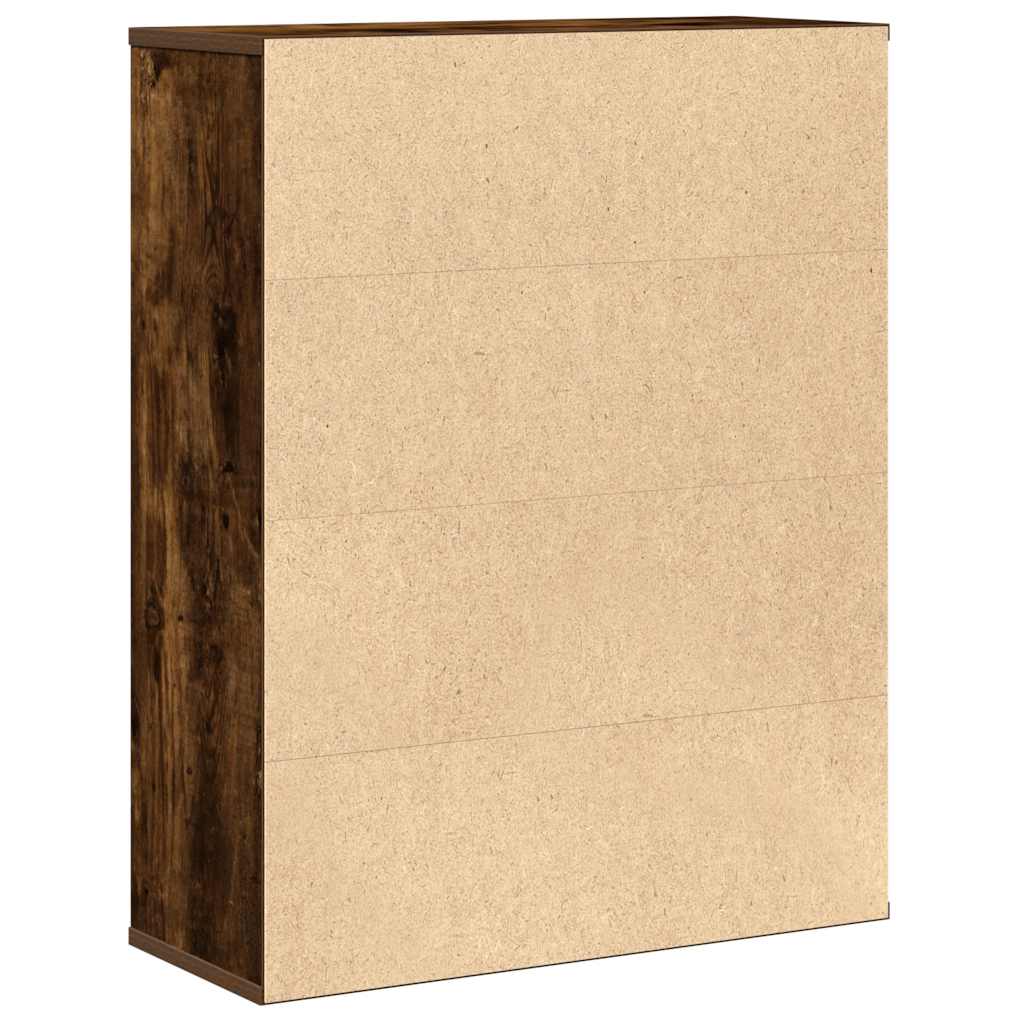 Libreria Rovere Fumo 60x24x76,5 cm in Legno Multistrato
