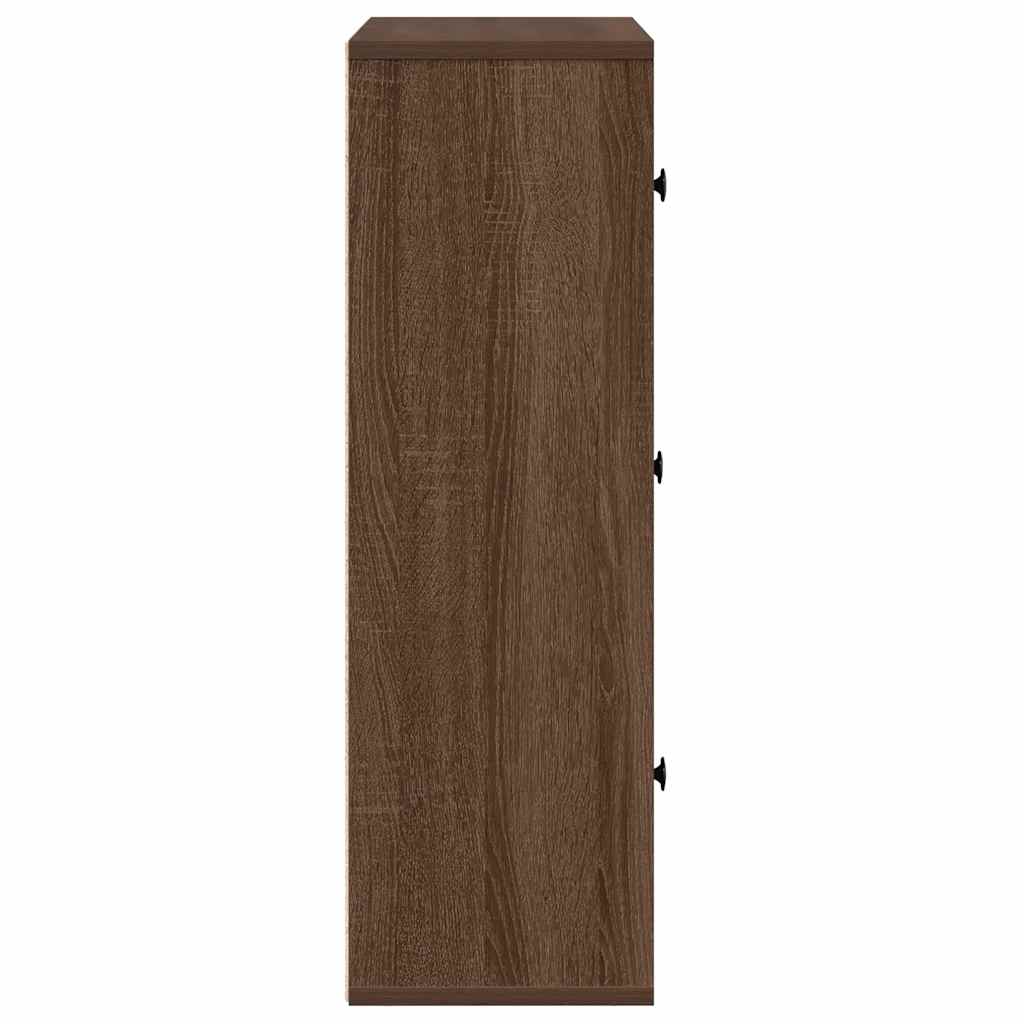 Libreria Rovere Marrone 60x24x76,5 cm in Legno Multistrato