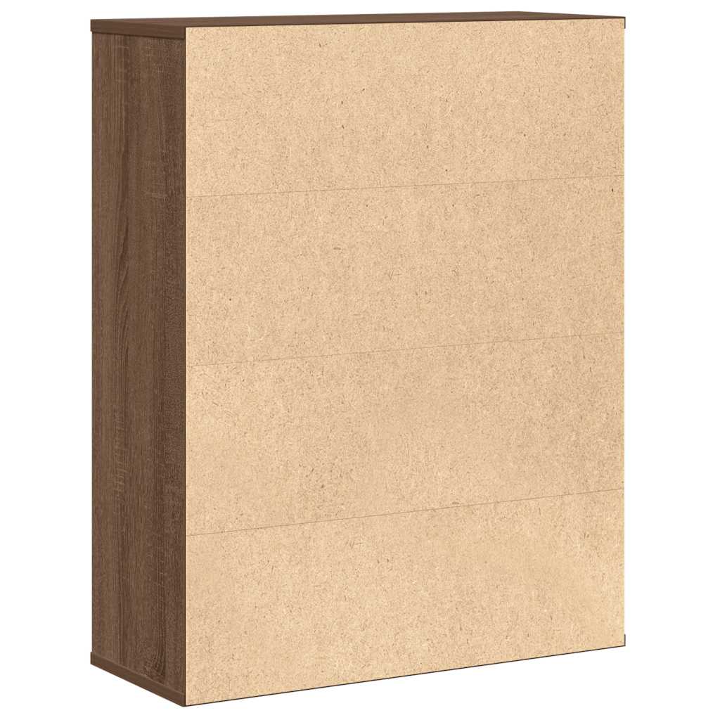 Libreria Rovere Marrone 60x24x76,5 cm in Legno Multistrato