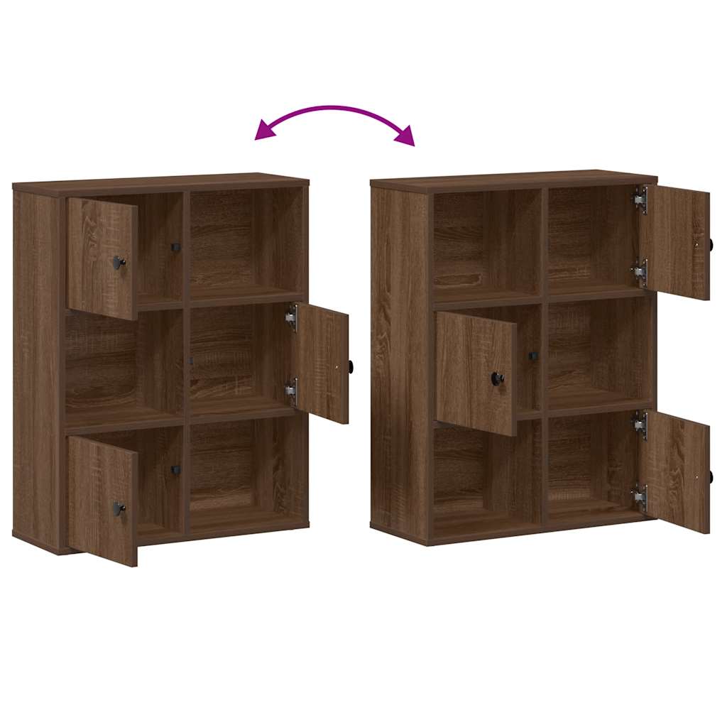 Libreria Rovere Marrone 60x24x76,5 cm in Legno Multistrato