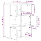 Libreria Rovere Marrone 60x24x76,5 cm in Legno Multistrato