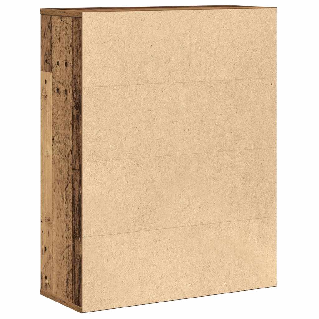 Libreria Legno Vecchio 60x24x76,5 cm in Legno Multistrato