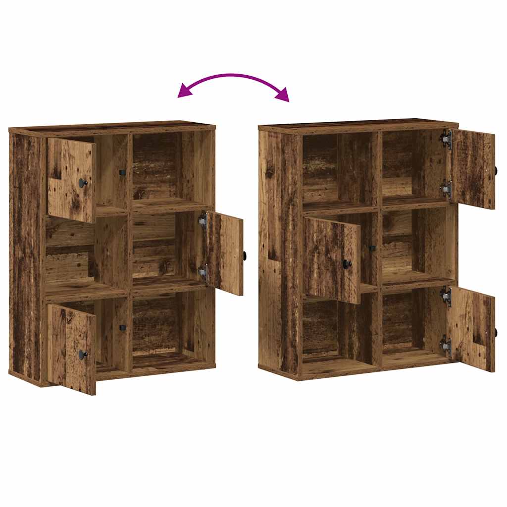 Libreria Legno Vecchio 60x24x76,5 cm in Legno Multistrato