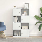 Libreria Bianca 60x24x101,5 cm in Legno Multistrato