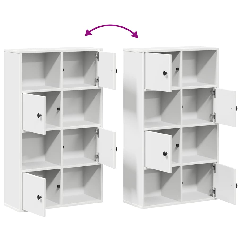 Libreria Bianca 60x24x101,5 cm in Legno Multistrato