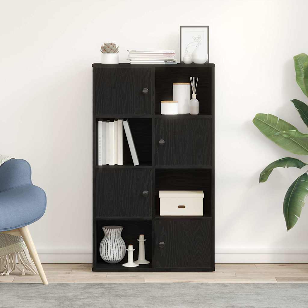 Libreria Rovere Nero 60x24x101,5 cm in Legno Multistrato