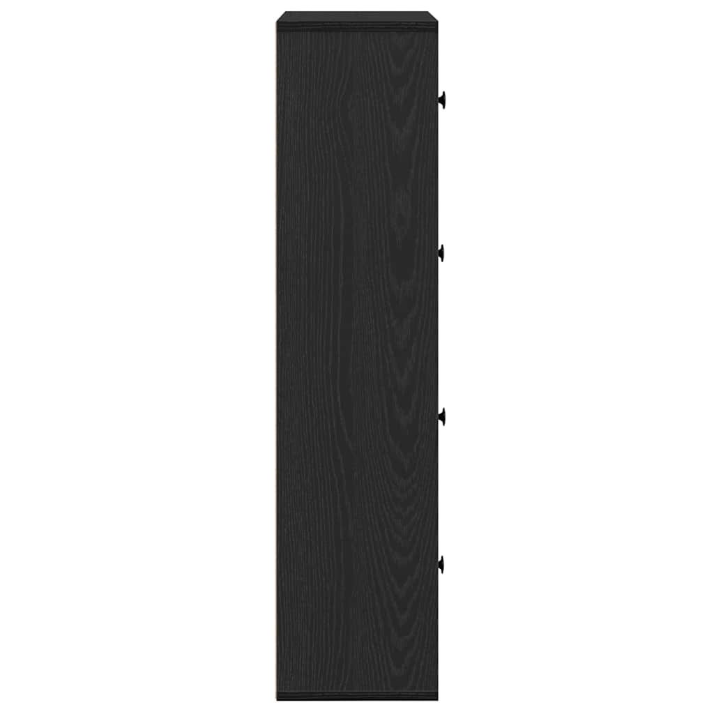 Libreria Rovere Nero 60x24x101,5 cm in Legno Multistrato
