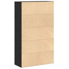 Libreria Rovere Nero 60x24x101,5 cm in Legno Multistrato