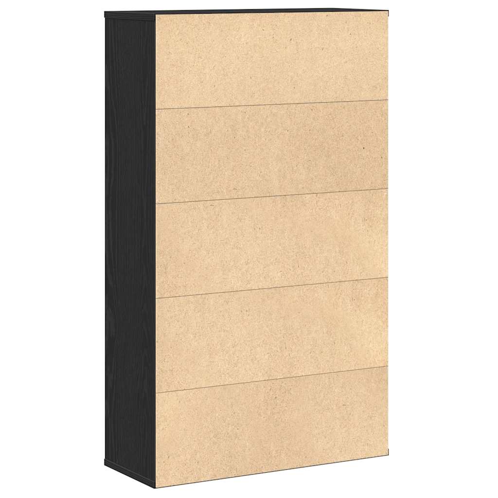 Libreria Rovere Nero 60x24x101,5 cm in Legno Multistrato
