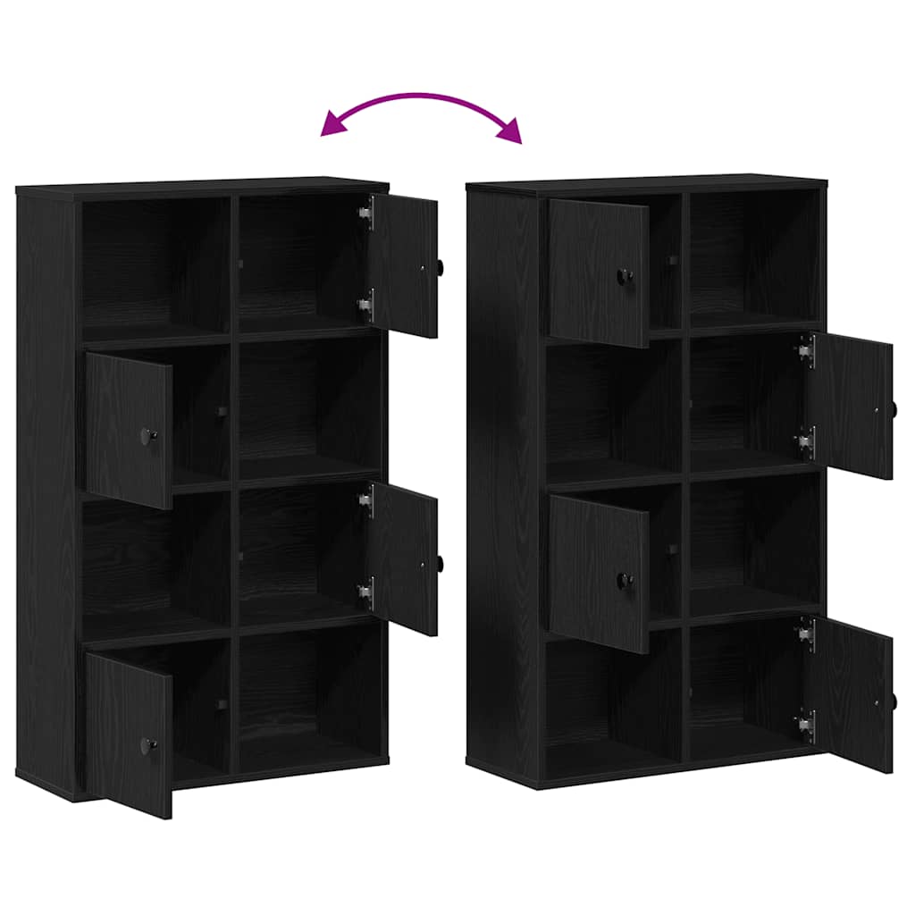 Libreria Rovere Nero 60x24x101,5 cm in Legno Multistrato