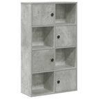 Libreria Grigio Cemento 60x24x101,5 cm in Legno Multistrato