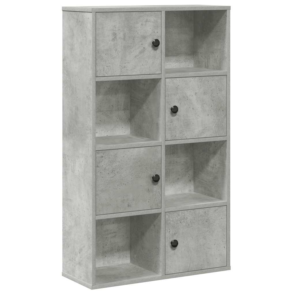 Libreria Grigio Cemento 60x24x101,5 cm in Legno Multistrato