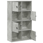 Libreria Grigio Cemento 60x24x101,5 cm in Legno Multistrato