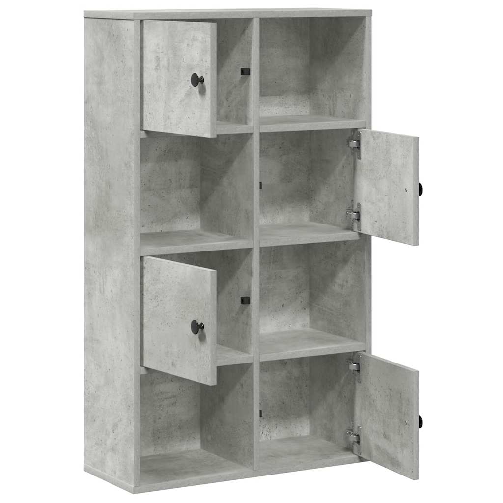 Libreria Grigio Cemento 60x24x101,5 cm in Legno Multistrato