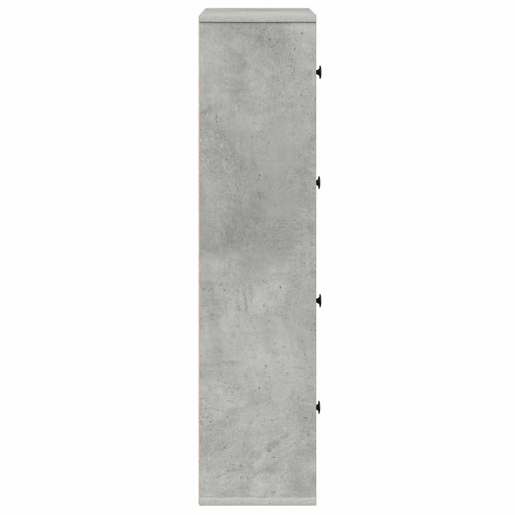 Libreria Grigio Cemento 60x24x101,5 cm in Legno Multistrato