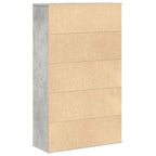 Libreria Grigio Cemento 60x24x101,5 cm in Legno Multistrato