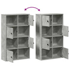 Libreria Grigio Cemento 60x24x101,5 cm in Legno Multistrato