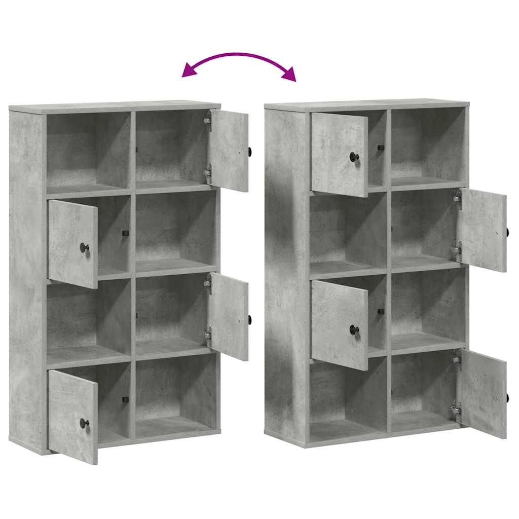 Libreria Grigio Cemento 60x24x101,5 cm in Legno Multistrato