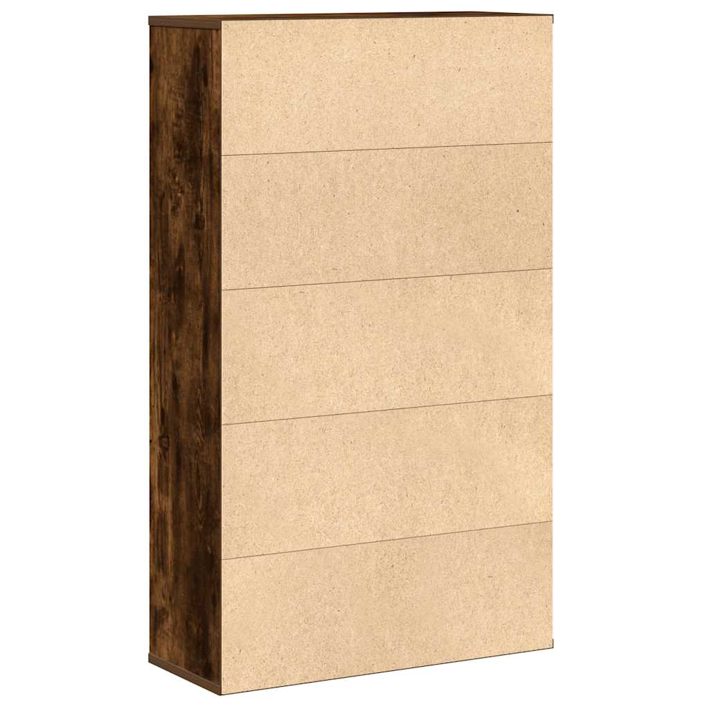 Libreria Rovere Fumo 60x24x101,5 cm in Legno Multistrato