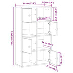 Libreria Grigio Sonoma 60x24x101,5 cm in Truciolato