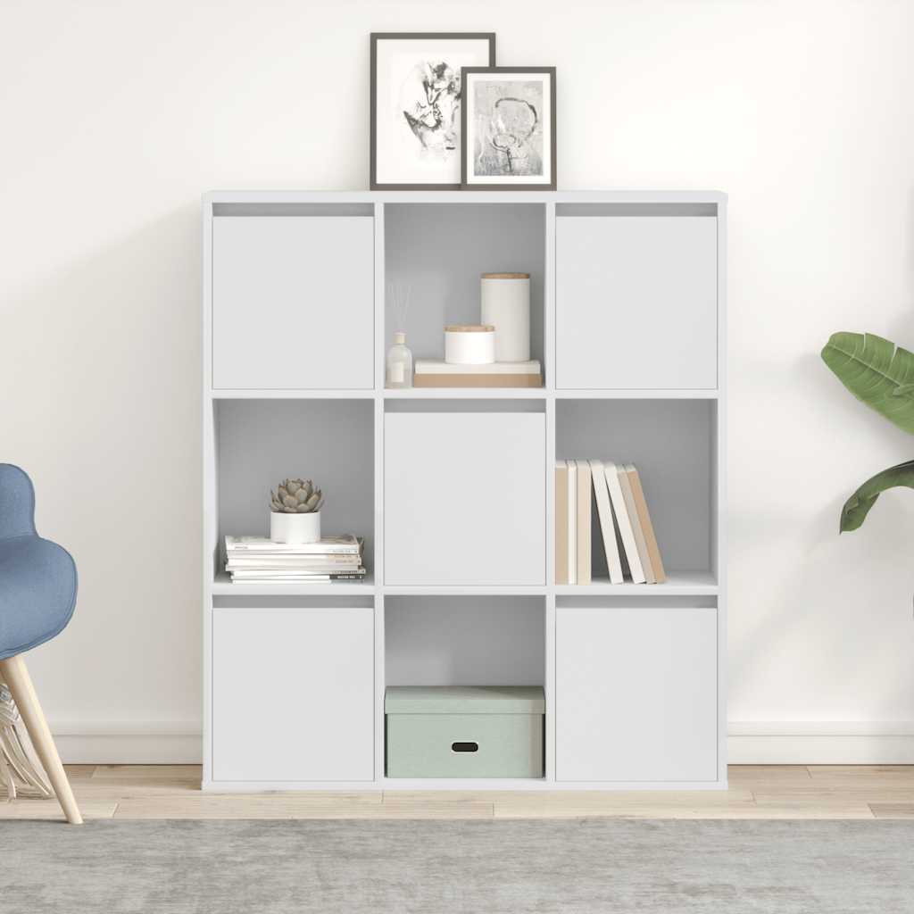 Libreria Bianca 89x24x101,5 cm in Legno Multistrato
