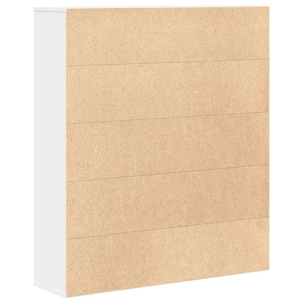 Libreria Bianca 89x24x101,5 cm in Legno Multistrato
