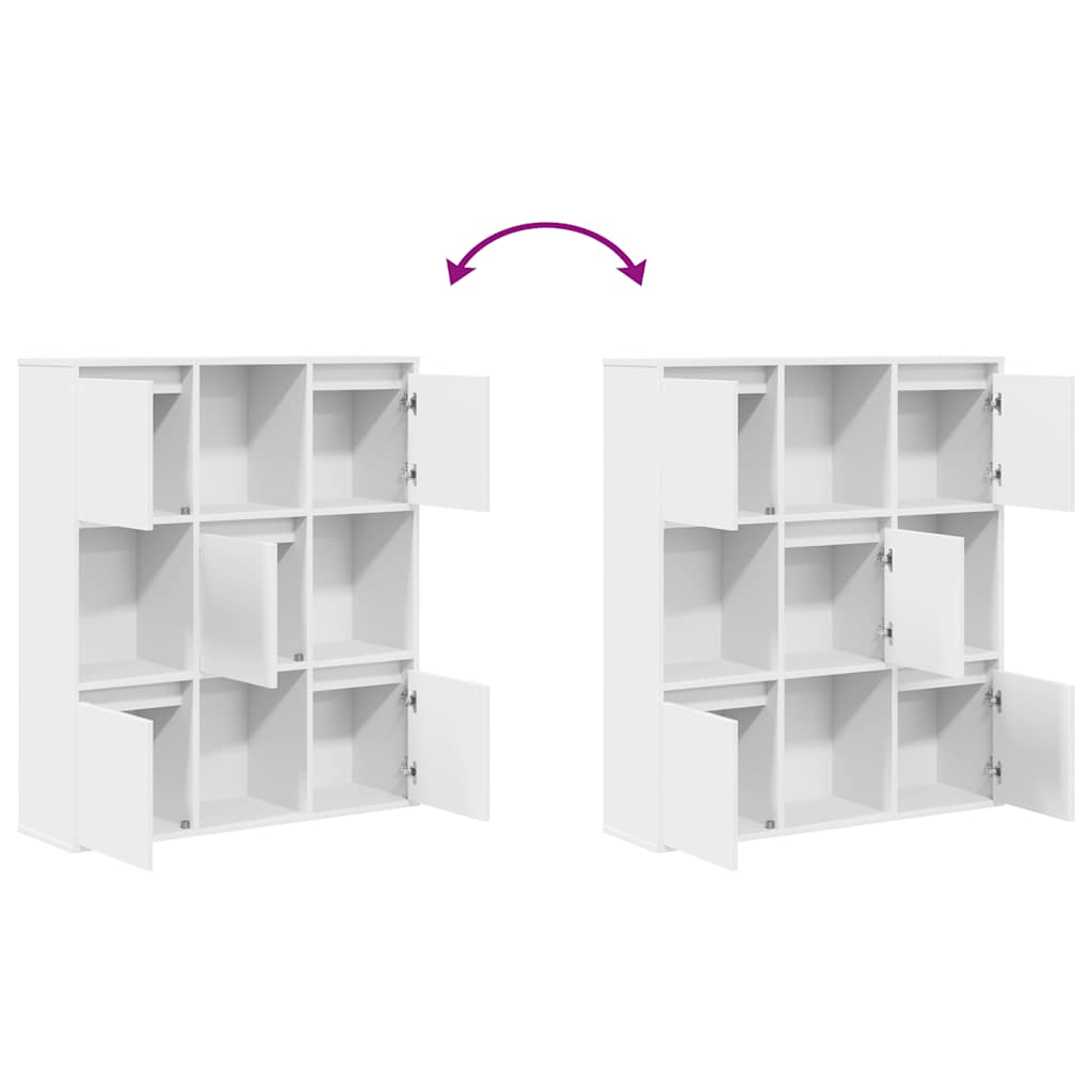 Libreria Bianca 89x24x101,5 cm in Legno Multistrato