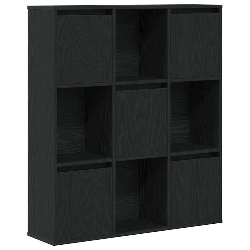 Libreria Rovere Nero 89x24x101,5 cm in Legno Multistrato