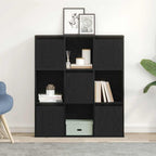 Libreria Rovere Nero 89x24x101,5 cm in Legno Multistrato