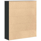 Libreria Rovere Nero 89x24x101,5 cm in Legno Multistrato