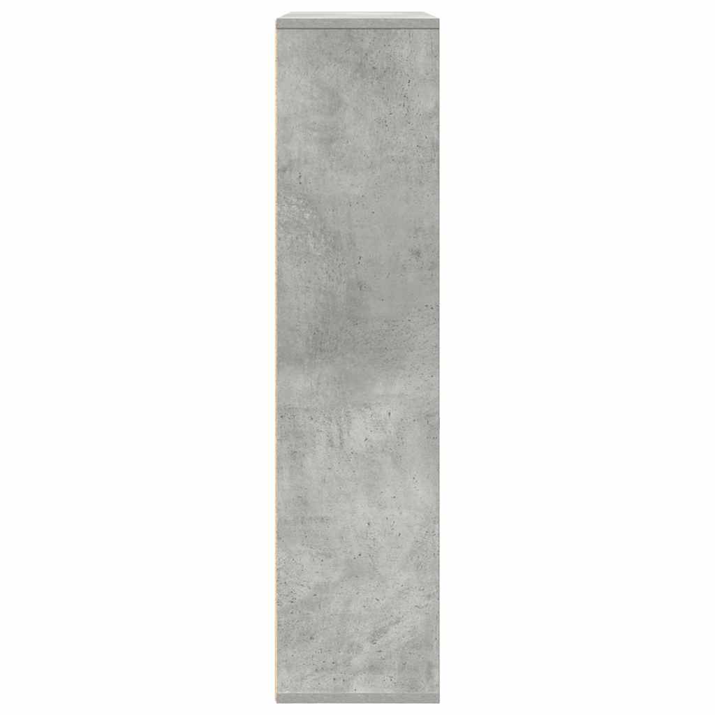 Libreria Grigio Cemento 89x24x101,5 cm in Legno Multistrato