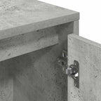 Libreria Grigio Cemento 89x24x101,5 cm in Legno Multistrato