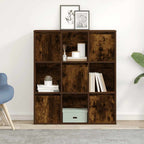 Libreria Rovere Fumo 89x24x101,5 cm in Legno Multistrato