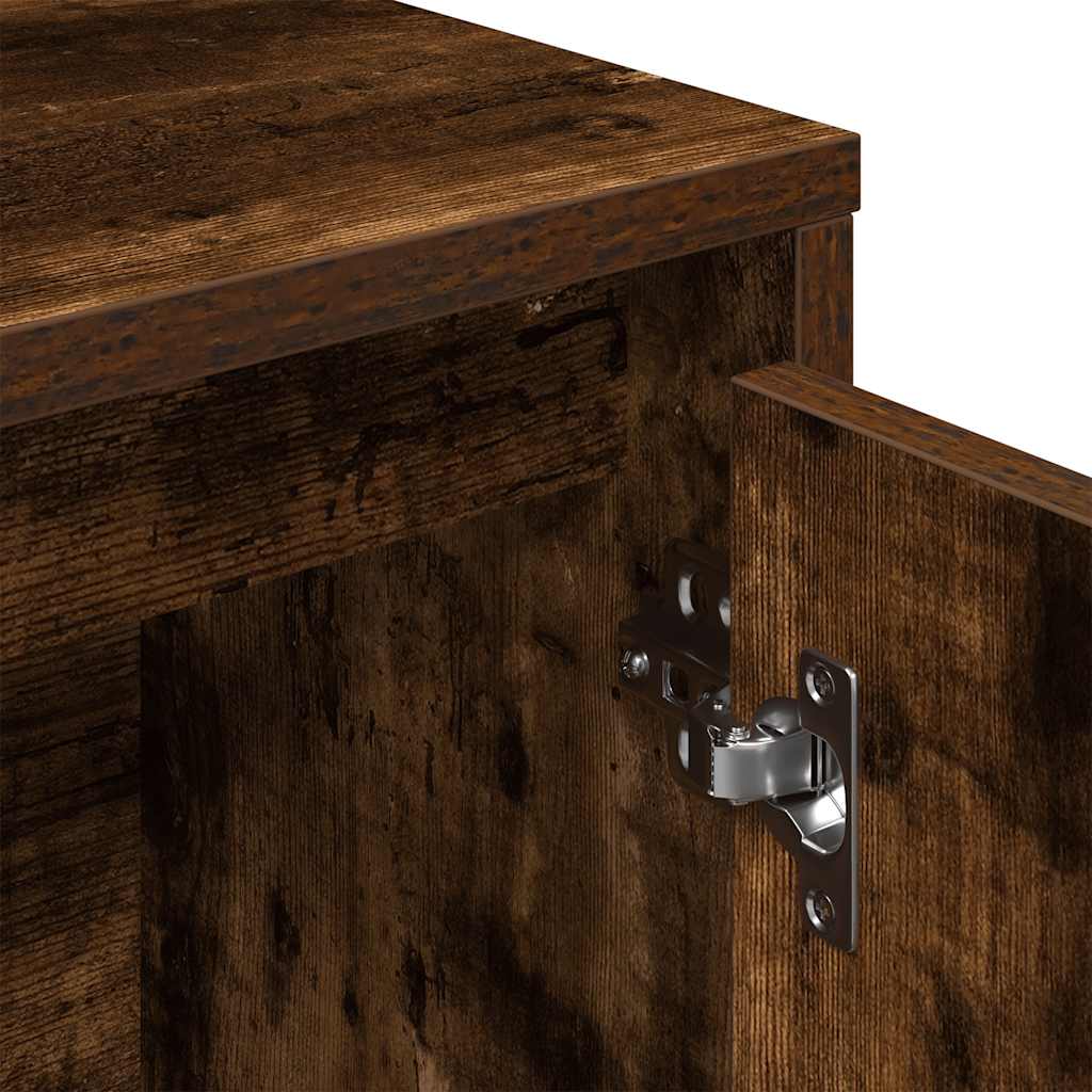 Libreria Rovere Fumo 89x24x101,5 cm in Legno Multistrato