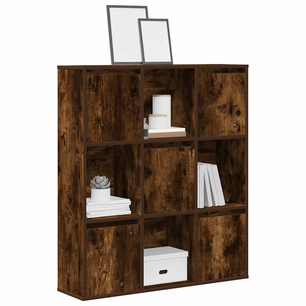 Libreria Rovere Fumo 89x24x101,5 cm in Legno Multistrato