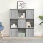 Libreria Grigio Sonoma 89x24x101,5 cm in Legno Multistrato