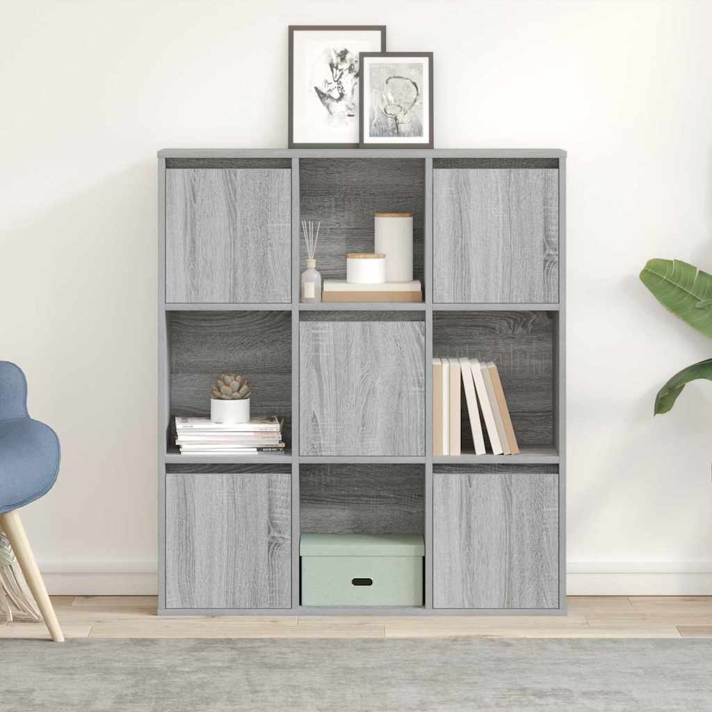 Libreria Grigio Sonoma 89x24x101,5 cm in Legno Multistrato
