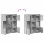 Libreria Grigio Sonoma 89x24x101,5 cm in Legno Multistrato