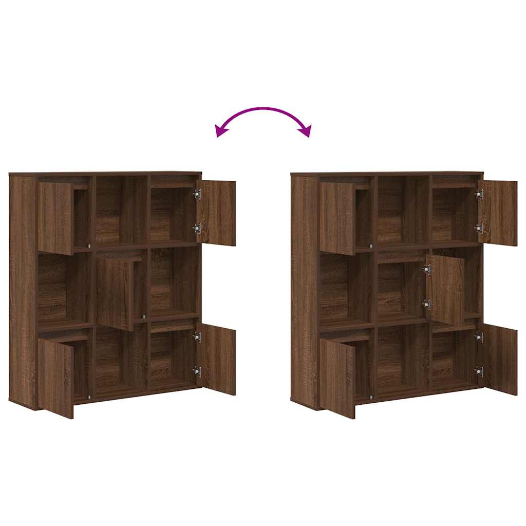 Libreria Rovere Marrone 89x24x101,5 cm in Legno Multistrato