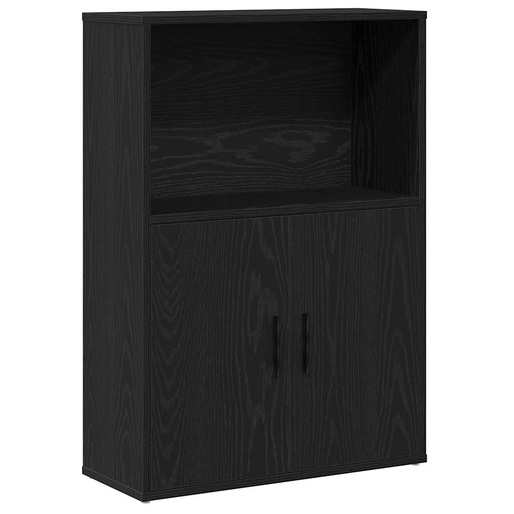 Libreria Rovere Nero 60x24x85 cm in Legno Multistrato