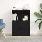 Libreria Rovere Nero 60x24x85 cm in Legno Multistrato