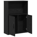 Libreria Rovere Nero 60x24x85 cm in Legno Multistrato