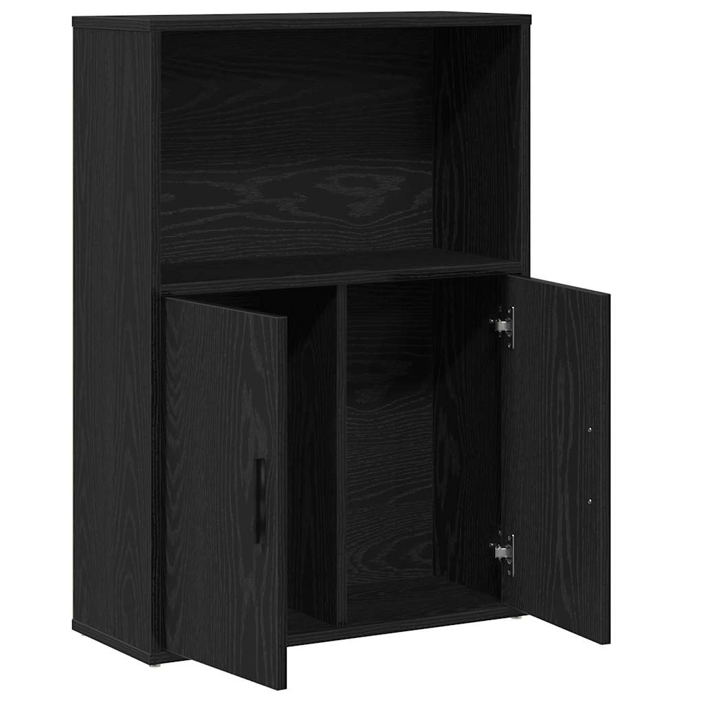 Libreria Rovere Nero 60x24x85 cm in Legno Multistrato