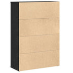 Libreria Rovere Nero 60x24x85 cm in Legno Multistrato