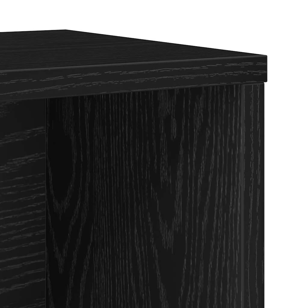 Libreria Rovere Nero 60x24x85 cm in Legno Multistrato