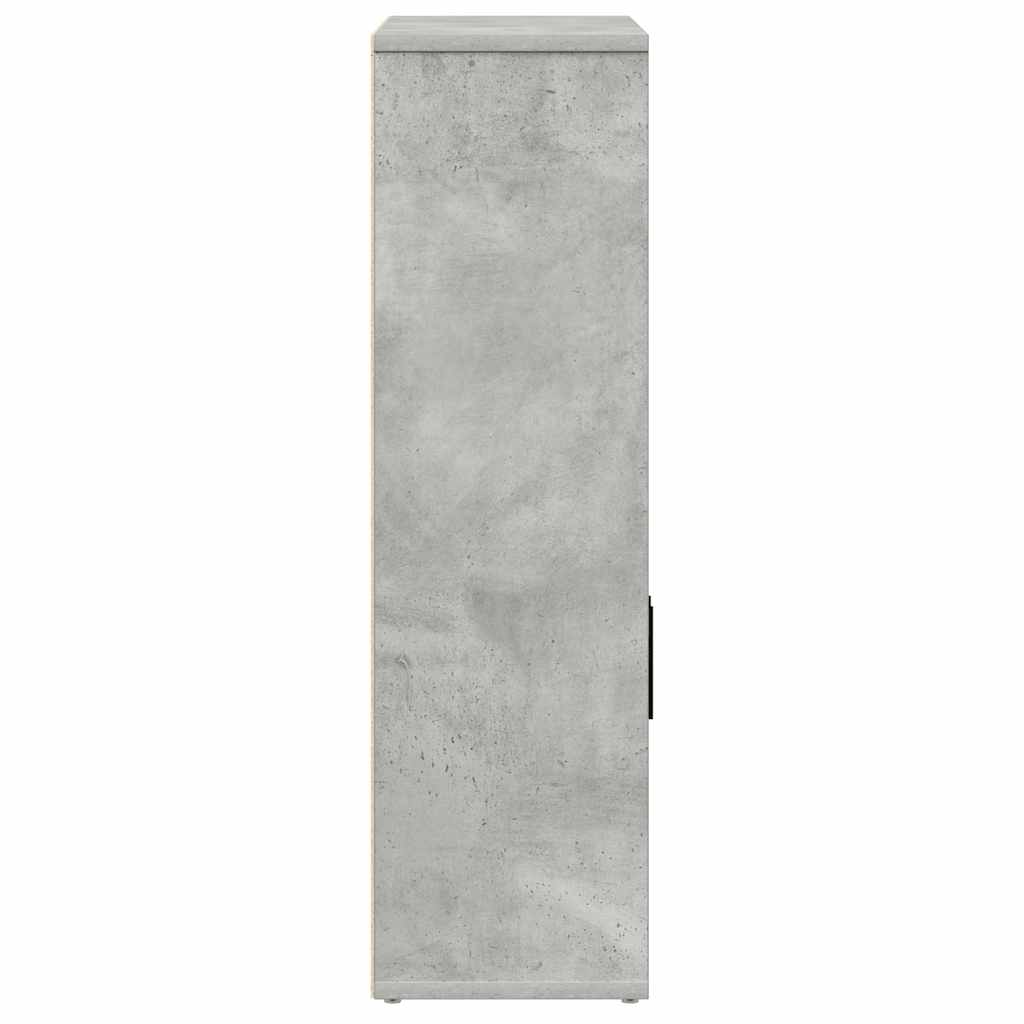 Libreria Grigio Cemento 60x24x85 cm in Legno Multistrato
