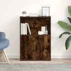 Libreria Rovere Fumo 60x24x85 cm in Truciolato