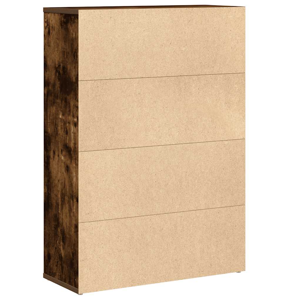 Libreria Rovere Fumo 60x24x85 cm in Truciolato